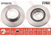 Brake Disc DF6602S TRW