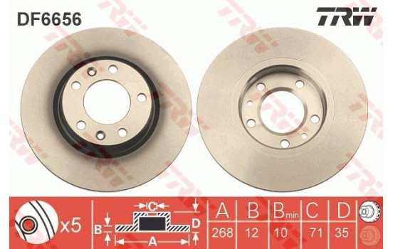 Brake Disc DF6656 TRW