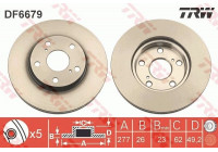 Brake Disc DF6679 TRW