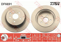 Brake Disc DF6691 TRW