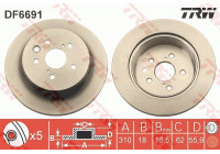 Brake Disc DF6691 TRW