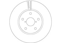 Brake disc DF6727S TRW