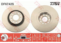 Brake Disc DF6742S TRW