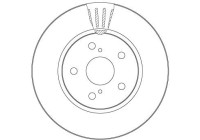 Brake disc DF6986S TRW