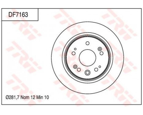 Brake Disc DF7163 TRW