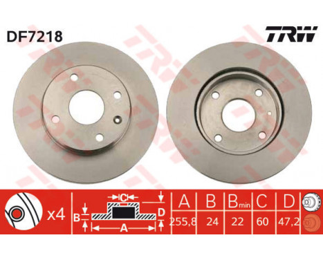 Brake Disc DF7218 TRW