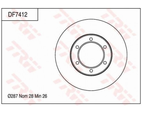 Brake Disc DF7412 TRW