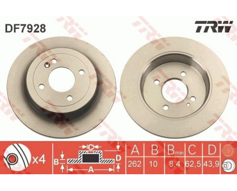 Brake Disc DF7928 TRW, Image 2