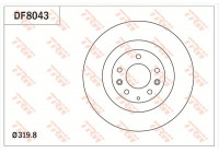 Brake Disc DF8043 TRW