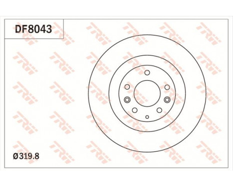 Brake Disc DF8043 TRW