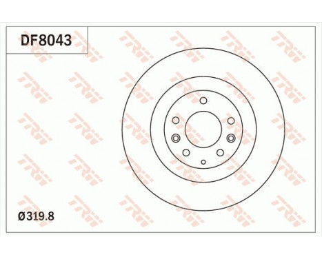 Brake Disc DF8043 TRW, Image 2