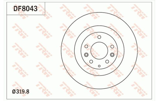 Brake Disc DF8043 TRW, Image 2