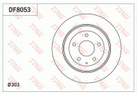 Brake Disc DF8053 TRW