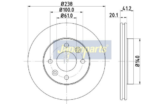 Brake Disc DI-0708 Japanparts
