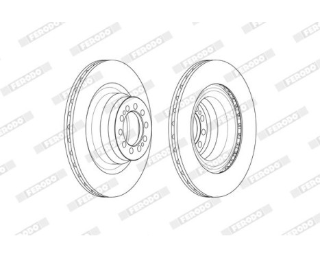 Brake disc FCR371A Ferodo, Image 2