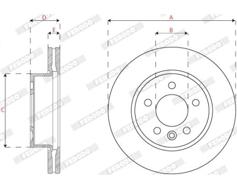 Brake disc FCR382A Ferodo, Image 4