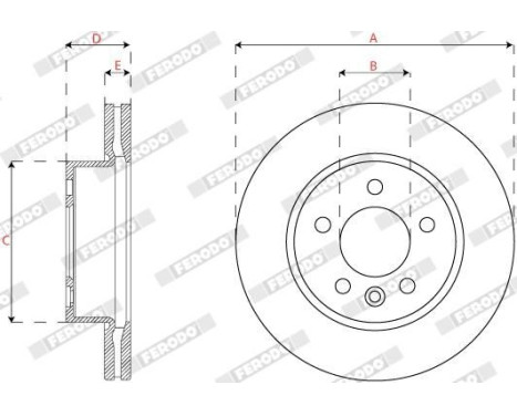 Brake disc FCR382A Ferodo, Image 3