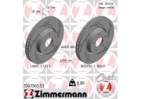 Brake disc FORD BLACK Z ECE R90 approved 250.1365.53 Zimmermann
