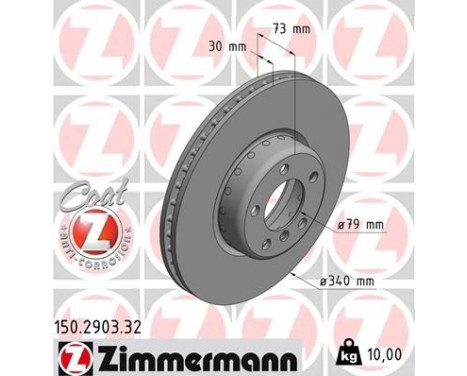 Brake Disc FORMULA F COAT Z 150.2903.32 Zimmermann, Image 2