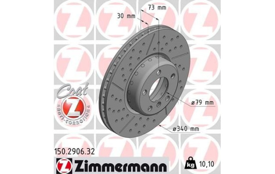 Brake Disc FORMULA F COAT Z 150.2906.32 Zimmermann
