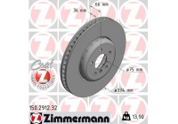 Brake Disc FORMULA F COAT Z 150.2912.32 Zimmermann