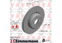 Brake Disc FORMULA F COAT Z 150.2946.32 Zimmermann