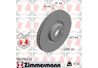 Brake Disc FORMULA F COAT Z 150.2962.32 Zimmermann