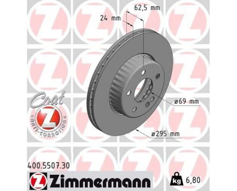 Brake Disc FORMULA S COAT Z 400.5507.30 Zimmermann