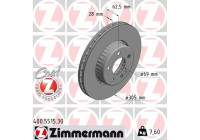 Brake Disc FORMULA S COAT Z 400.5515.30 Zimmermann