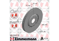 Brake Disc FORMULA Z BRAKE DISC 100.3307.75 Zimmermann
