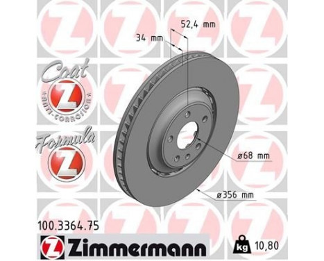 Brake Disc FORMULA Z BRAKE DISC 100.3364.75 Zimmermann