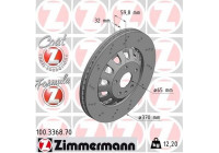 Brake Disc FORMULA Z BRAKE DISC 100.3368.70 Zimmermann