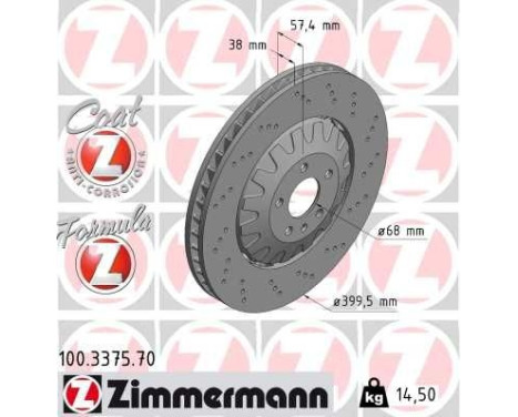 Brake Disc FORMULA Z BRAKE DISC 100.3375.70 Zimmermann