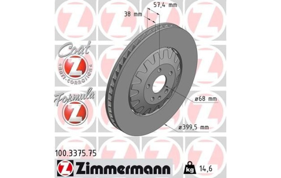 Brake Disc FORMULA Z BRAKE DISC 100.3375.75 Zimmermann