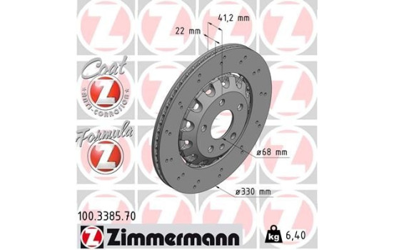 Brake Disc FORMULA Z BRAKE DISC 100.3385.70 Zimmermann