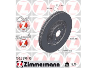 Brake disc FORMULA Z BRAKE DISC 100.3399.75 Zimmermann