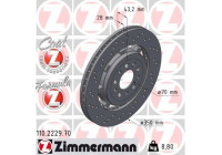 Brake disc FORMULA Z BRAKE DISC 110.2229.70 Zimmermann