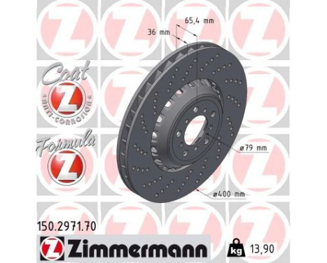 Brake Disc FORMULA Z BRAKE DISC 150.2971.70 Zimmermann
