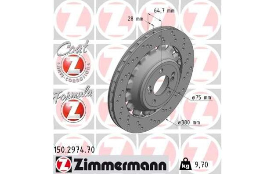 Brake Disc FORMULA Z BRAKE DISC 150.2974.70 Zimmermann