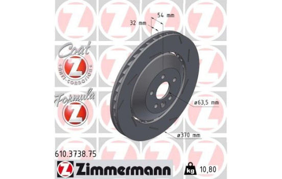 Brake disc FORMULA Z BRAKE DISC 610.3738.75 Zimmermann