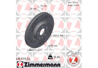Brake disc left 610.3711.54 Zimmermann