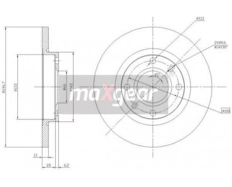 Brake Disc MAX 19-0790MAX Maxgear