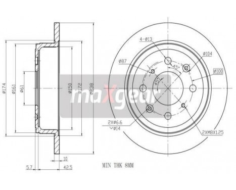 Brake Disc MAX 19-0921MAX Maxgear, Image 2