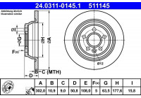 Brake Disc PowerDisc 24.0311-0145.1 ATE