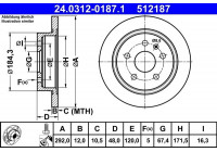 Brake Disc PowerDisc 24.0312-0187.1 ATE
