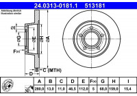 Brake Disc PowerDisc 24.0313-0181.1 ATE