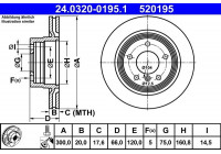 Brake Disc PowerDisc 24.0320-0195.1 ATE