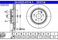 Brake Disc PowerDisc 24.0323-0114.1 ATE