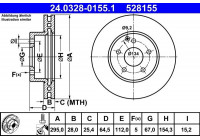 Brake Disc PowerDisc 24.0328-0155.1 ATE