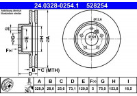 Brake Disc PowerDisc 24.0328-0254.1 ATE